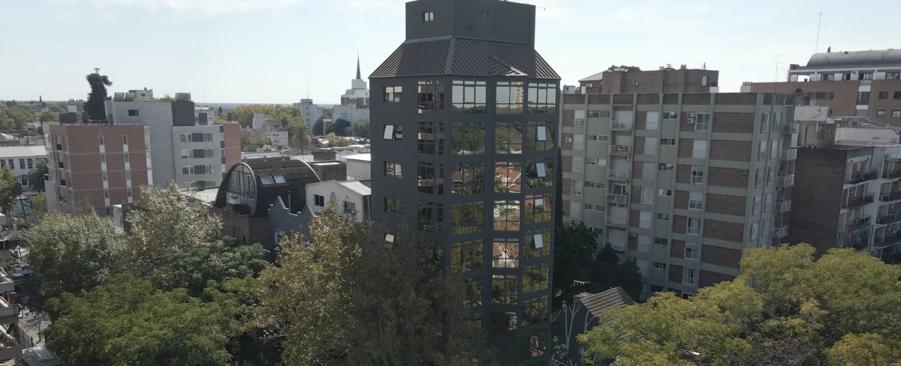 Vista aérea de Vicente López, sede de Código de Barra