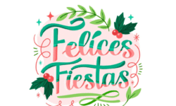 Texto Alt: Feliz Navidad y próspero año nuevo con diseño festivo y decoraciones navideñas.