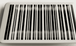 Código de barras con diseño escaneable para inventarios y ventas.