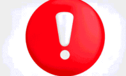 Imagen de símbolo de advertencia en círculo rojo con signo de exclamación.